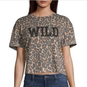 LAST ONE! WILD Cheetah Print Animal Print T Shirt Size XS